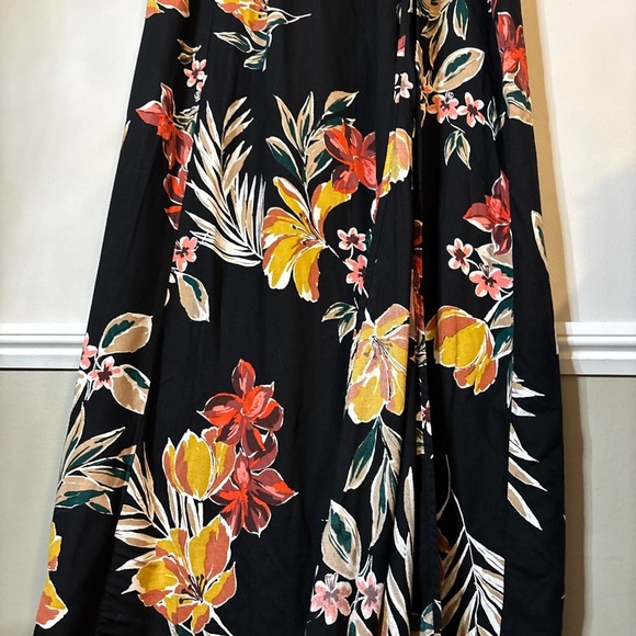 Patrons of Peace Black Floral Maxi Skirt | Boho Autumn Flowy | Large - Picture 10 of 11